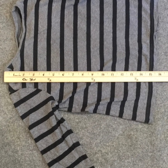 Crazy 8 Boys Sz‎ XS 4 Short Gray Striped Long Sleeve 100% Cotton Neutral Preppy - Picture 9 of 10